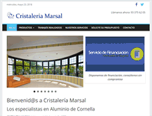 Tablet Screenshot of cristaleriamarsal.com